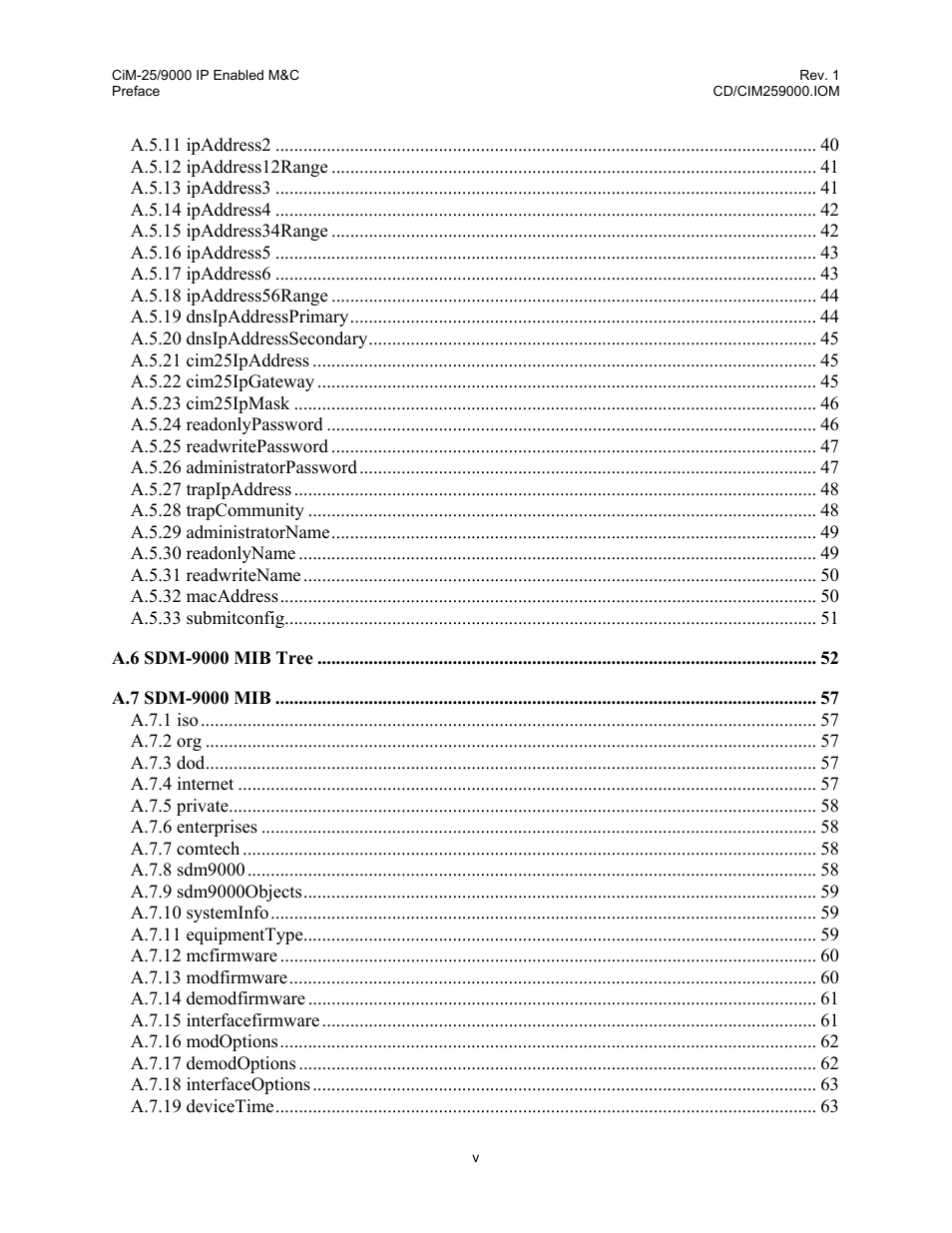 Comtech EF Data CiM-25/9000 User Manual | Page 11 / 134