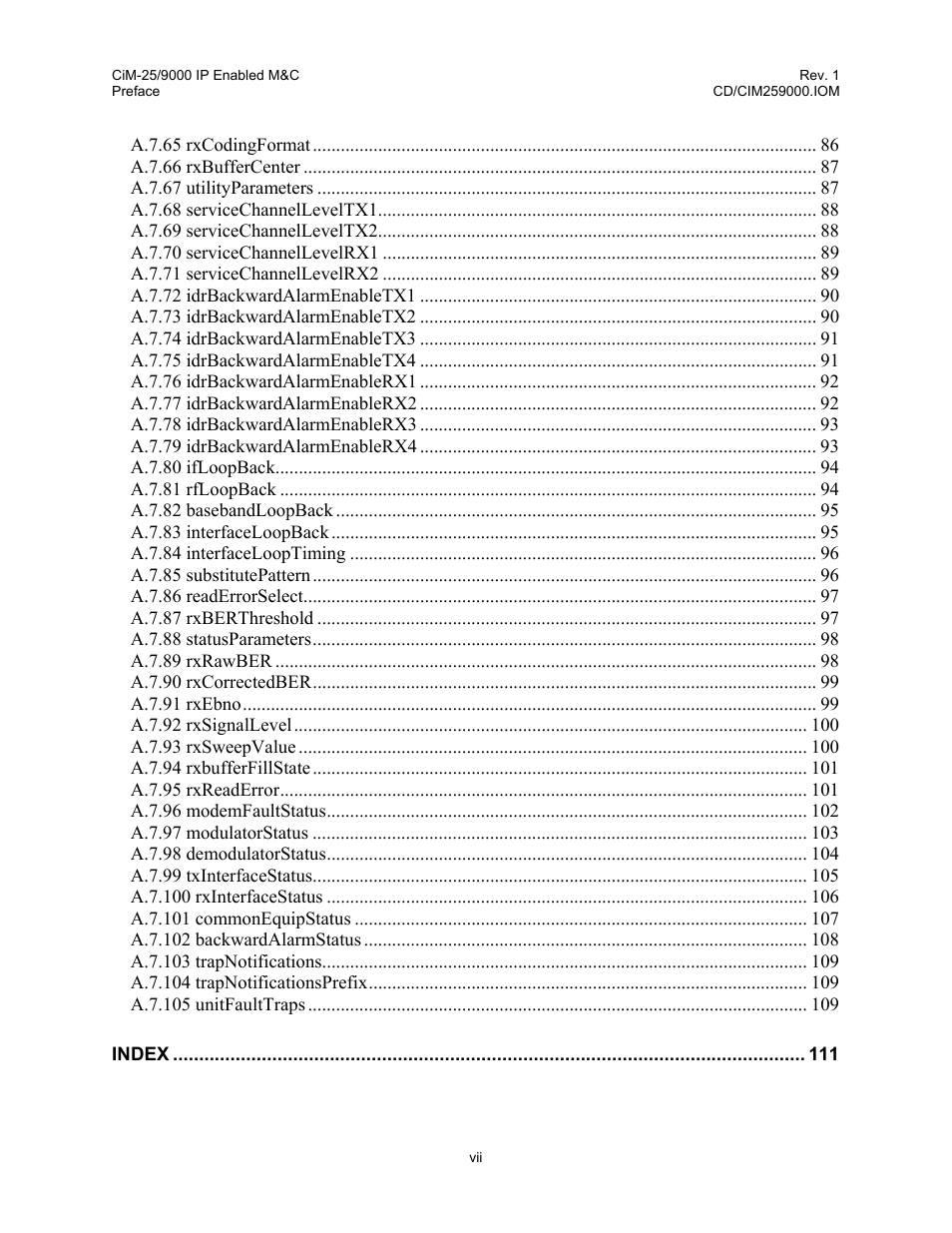 Comtech EF Data CiM-25/9000 User Manual | Page 13 / 134