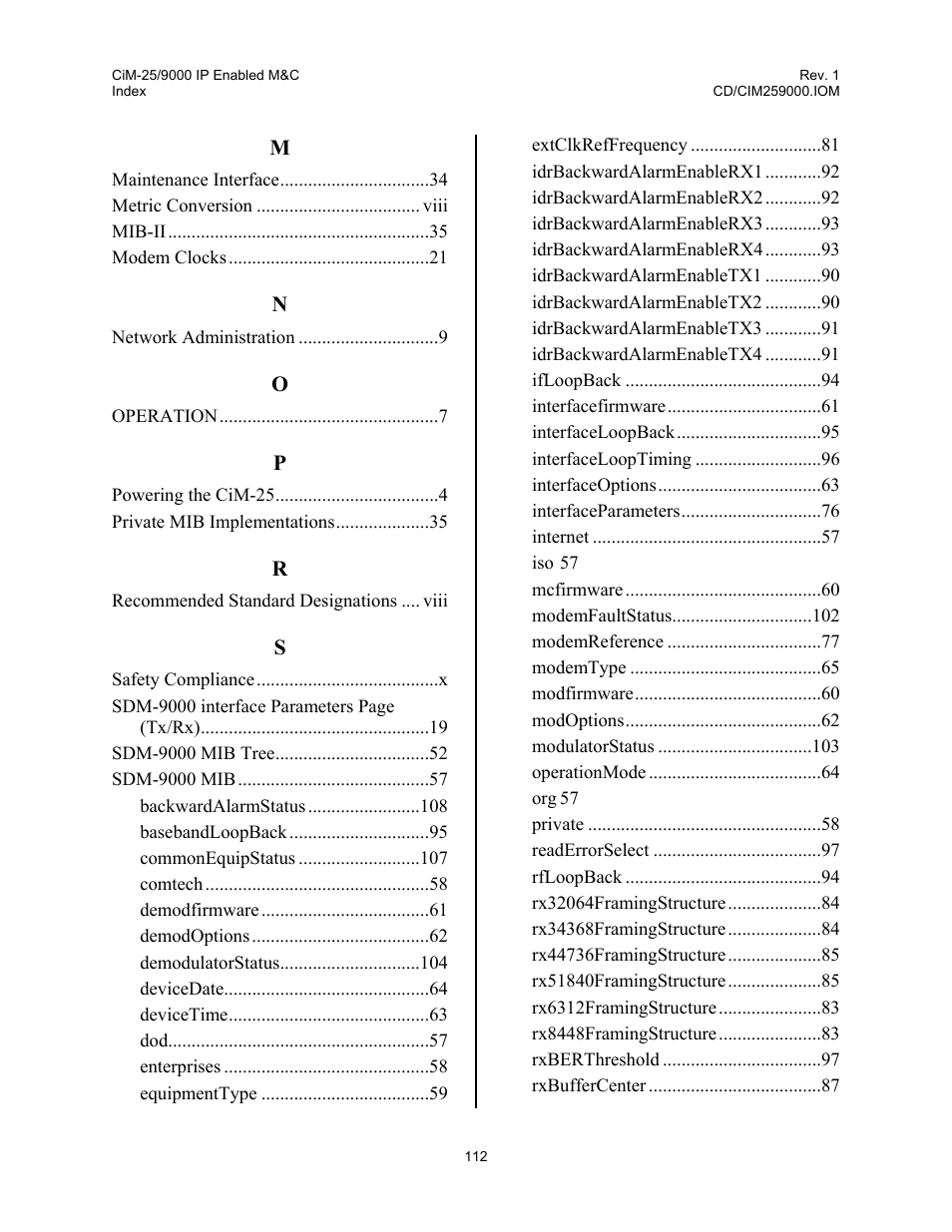 Comtech EF Data CiM-25/9000 User Manual | Page 130 / 134