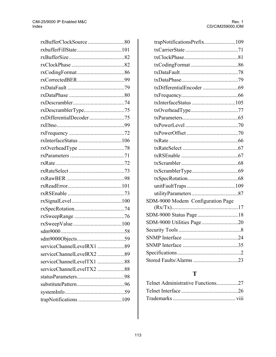 Comtech EF Data CiM-25/9000 User Manual | Page 131 / 134