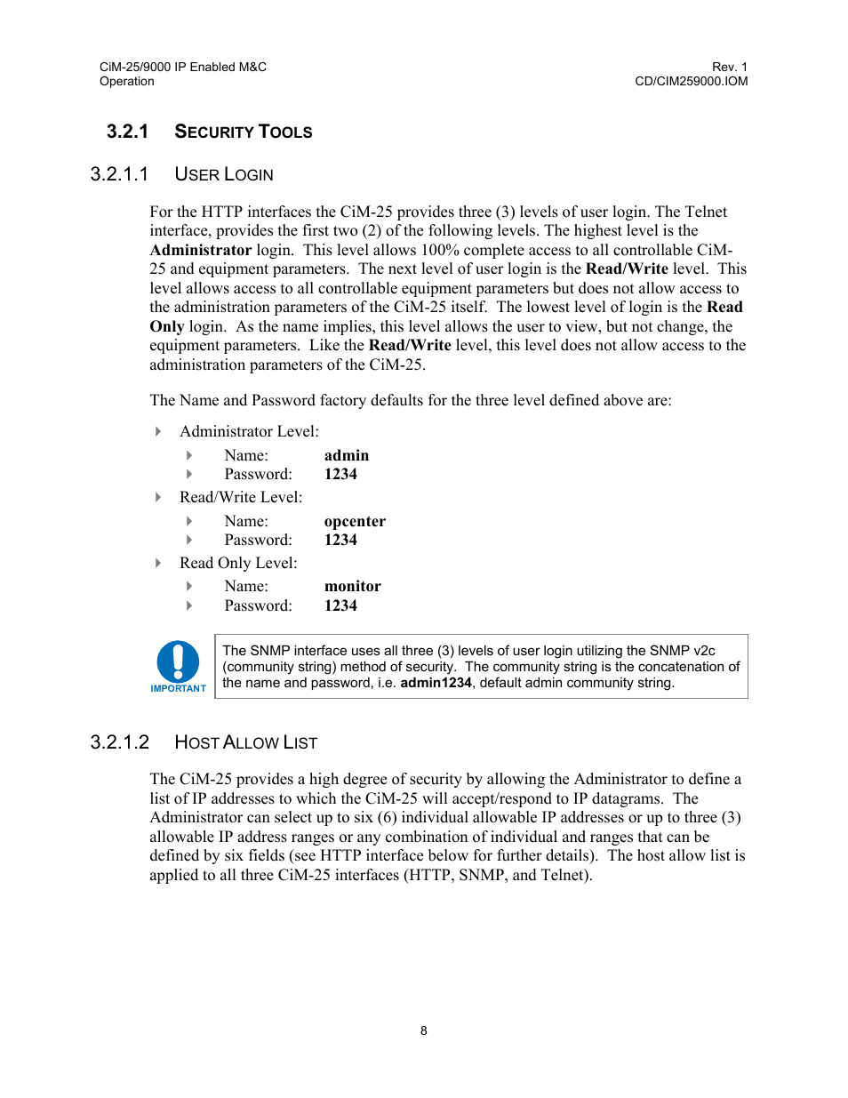 Security tools, 1 security, Tools | Comtech EF Data CiM-25/9000 User Manual | Page 26 / 134