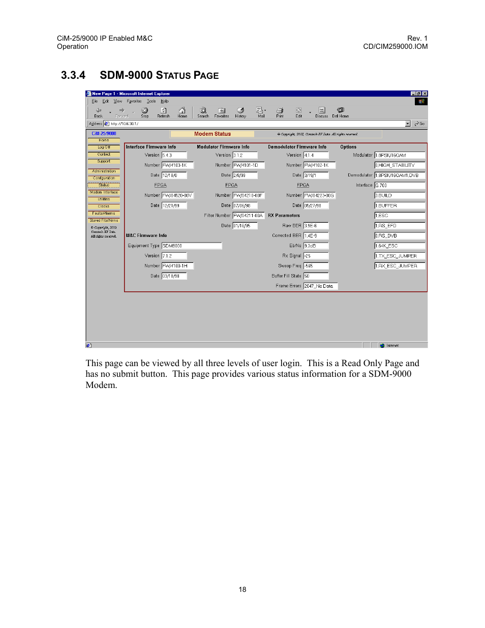 Comtech EF Data CiM-25/9000 User Manual | Page 36 / 134