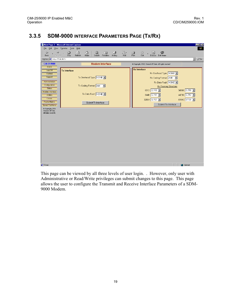 Comtech EF Data CiM-25/9000 User Manual | Page 37 / 134