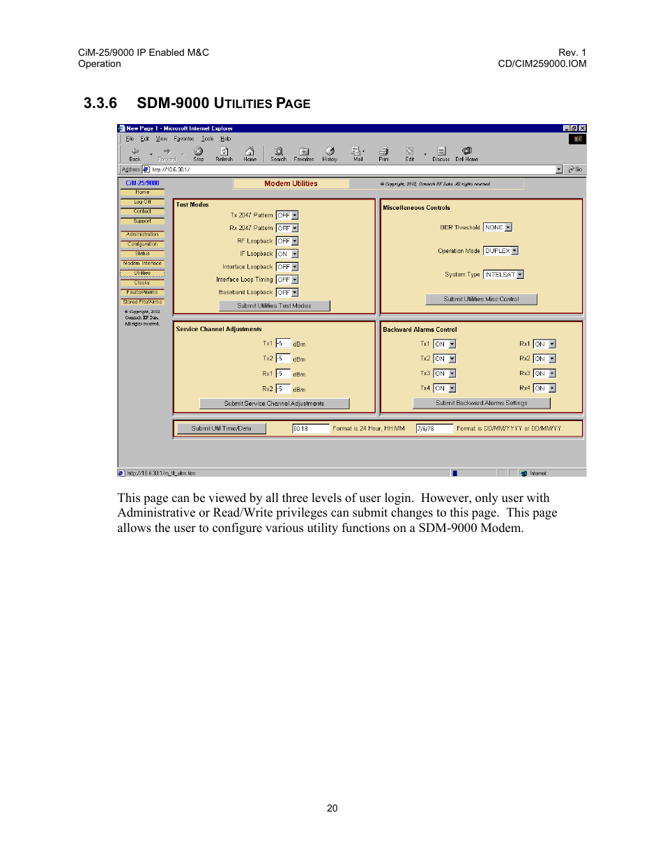 Comtech EF Data CiM-25/9000 User Manual | Page 38 / 134