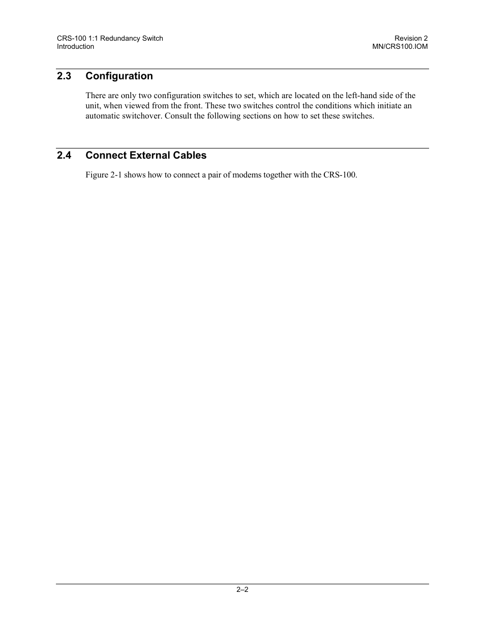 Configuration, Connect external cables, 3 configuration | 4 connect external cables | Comtech EF Data CRS-100 User Manual | Page 18 / 38