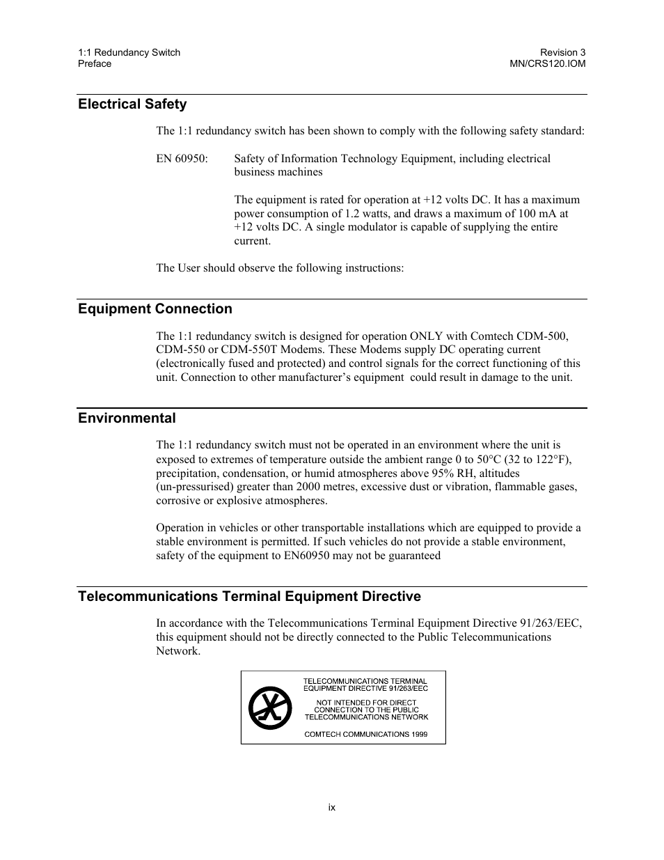 Comtech EF Data CRS-120 User Manual | Page 11 / 44