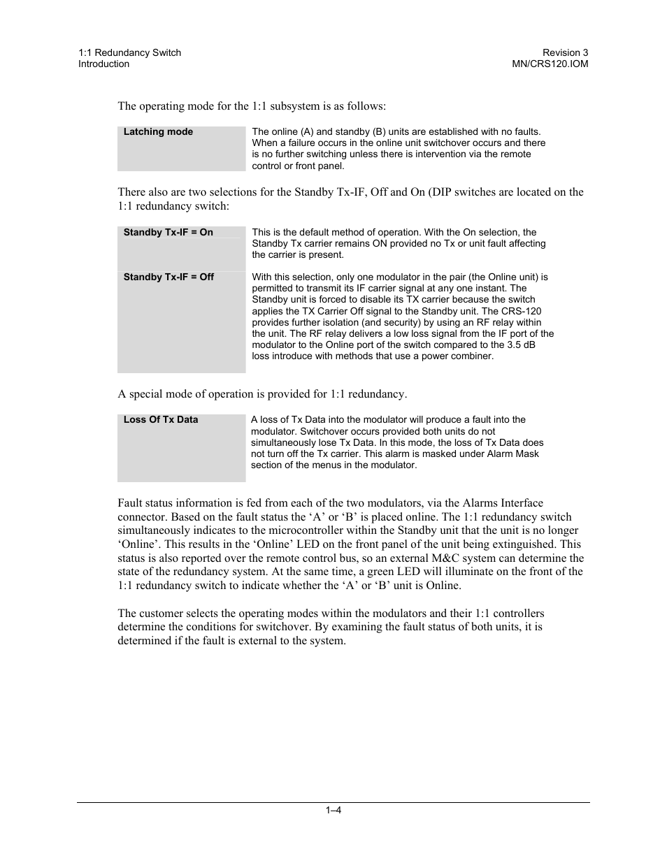 Comtech EF Data CRS-120 User Manual | Page 18 / 44