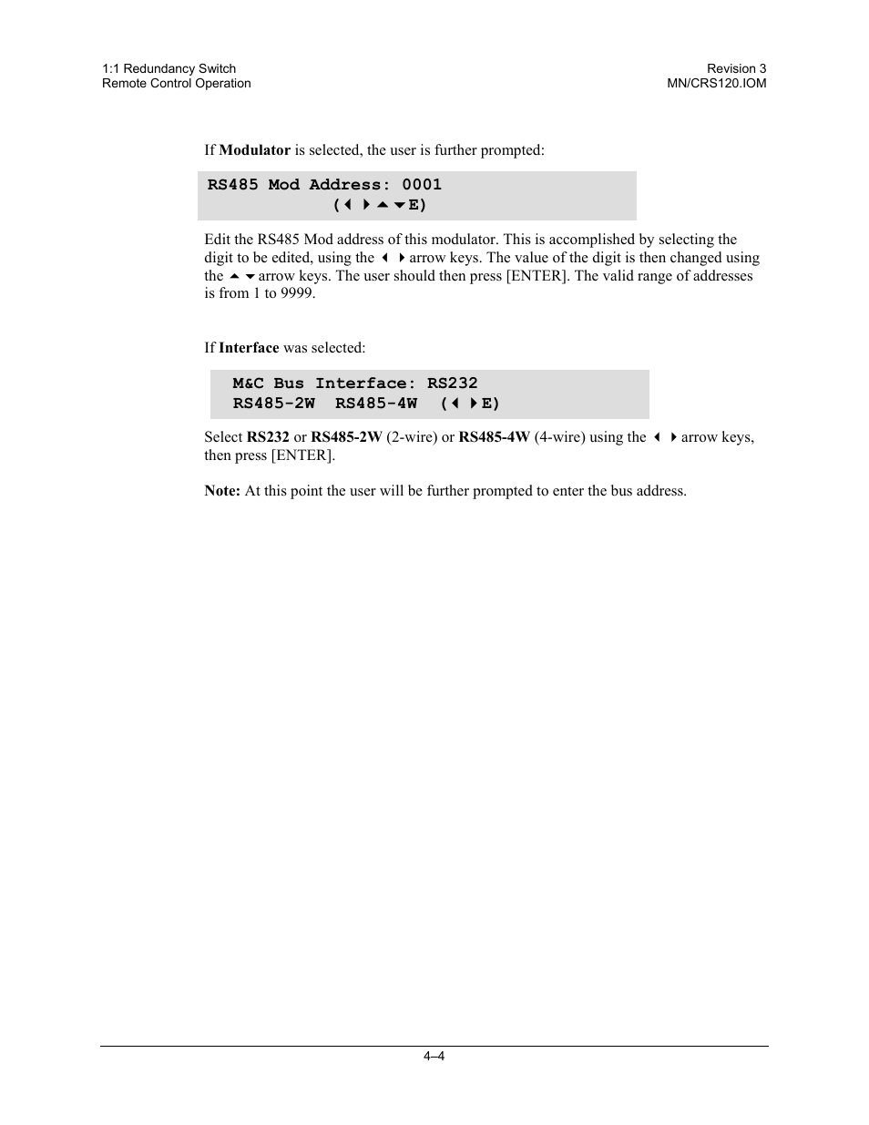 Comtech EF Data CRS-120 User Manual | Page 36 / 44