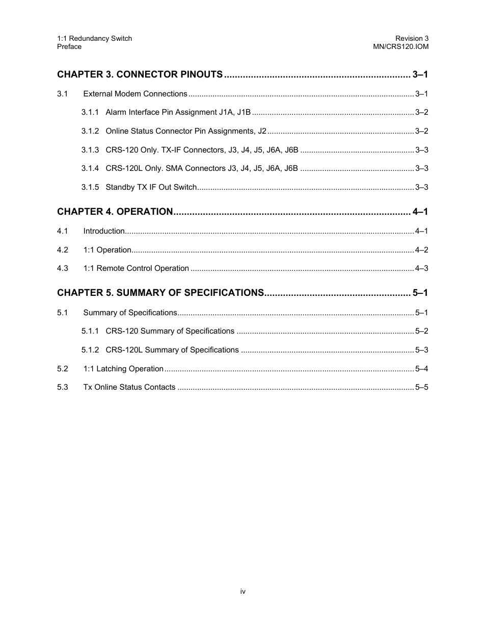 Comtech EF Data CRS-120 User Manual | Page 6 / 44