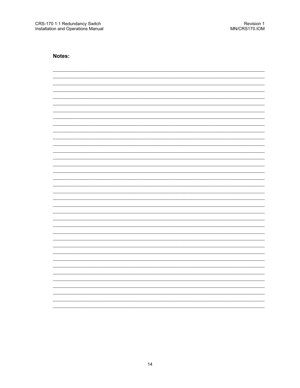 Comtech EF Data CRS-170 User Manual | Page 12 / 34