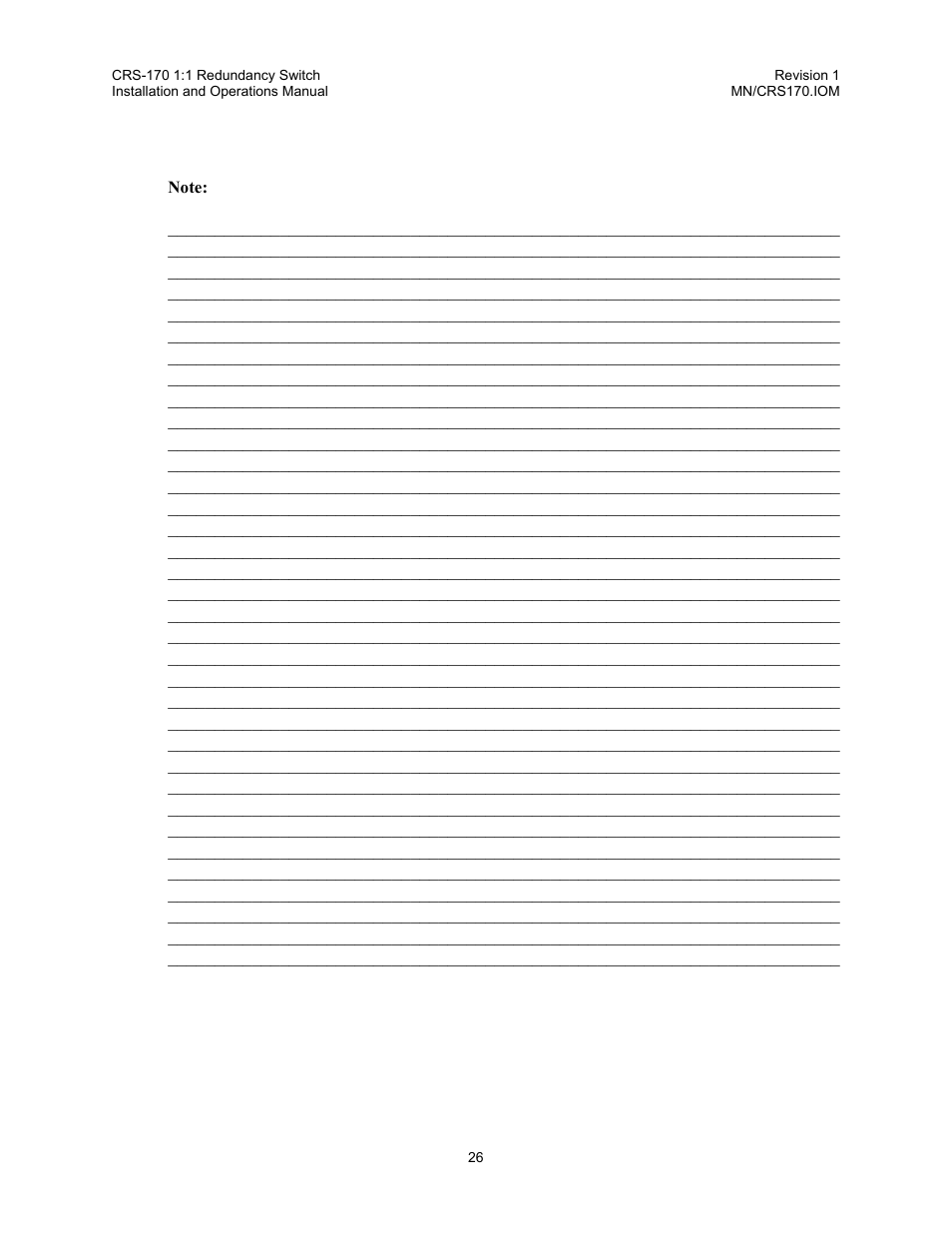 Comtech EF Data CRS-170 User Manual | Page 24 / 34