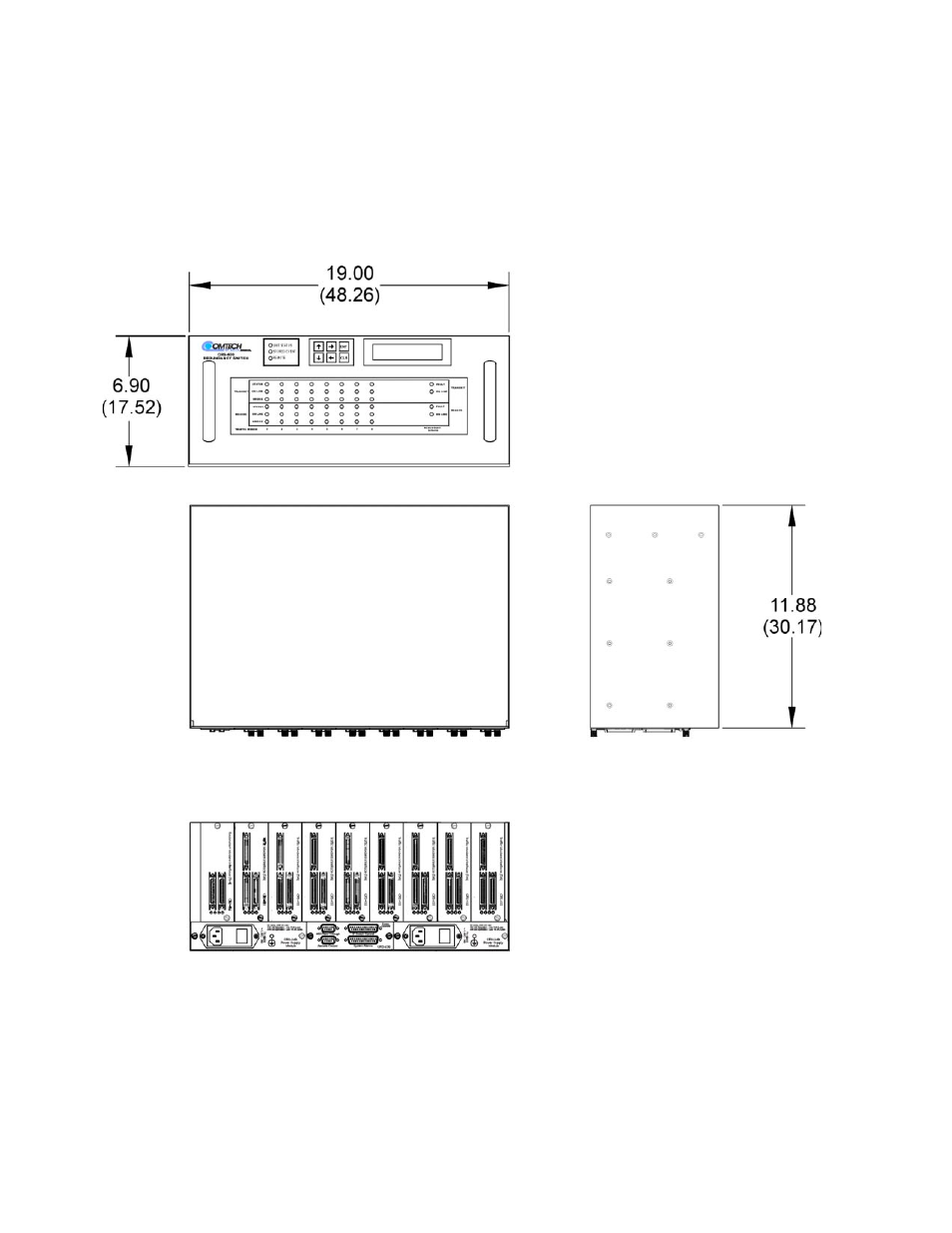 Outline drawing, 3 outline drawing | Comtech EF Data CRS-400 User Manual | Page 26 / 96