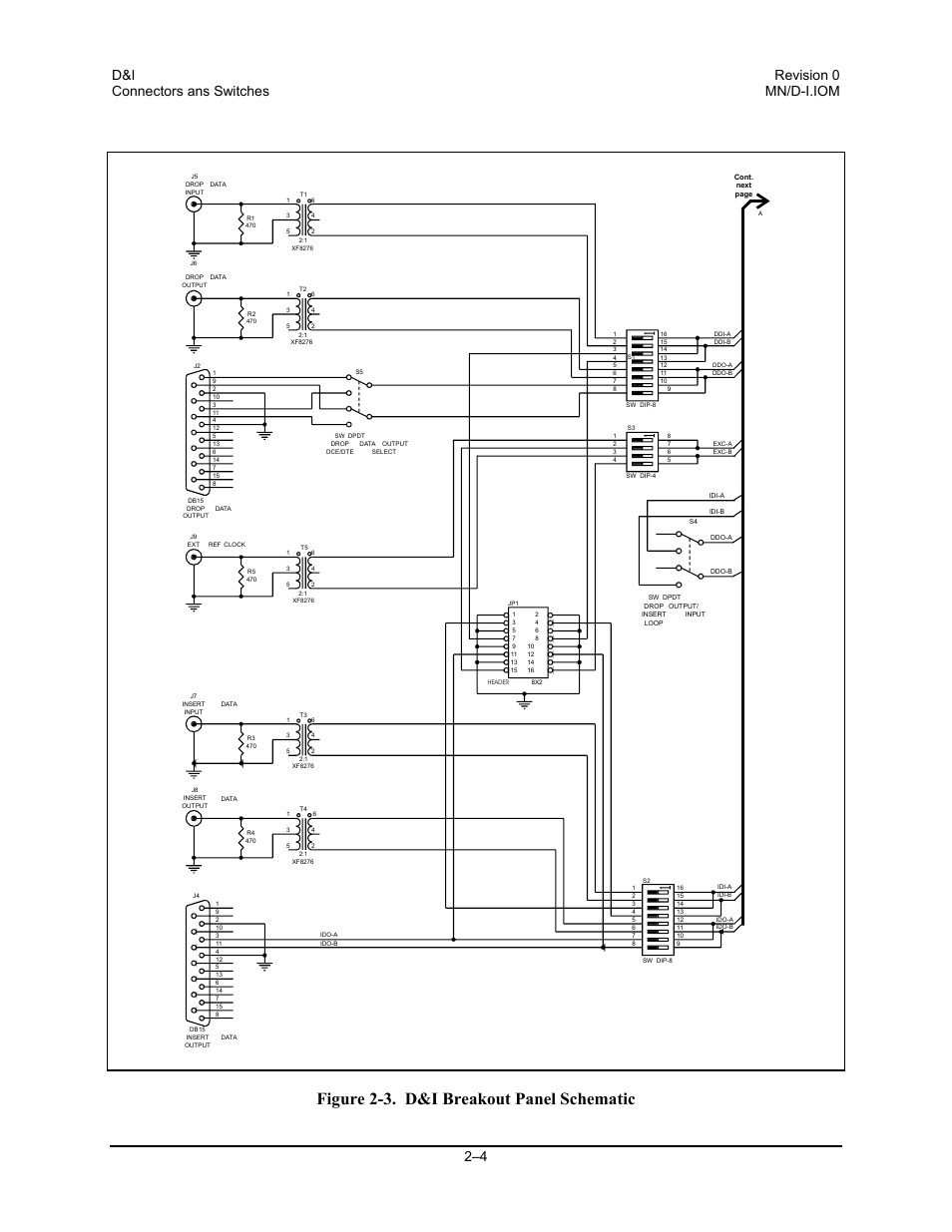 Figure 2-3. d&i breakout panel schematic | Comtech EF Data D&I User Manual | Page 16 / 24