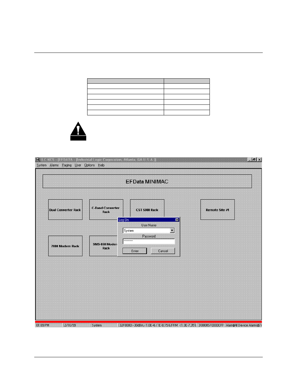 User login, 8 user login | Comtech EF Data MiniMac Installation ManualOperation Manual Operation Manual User Manual | Page 100 / 140