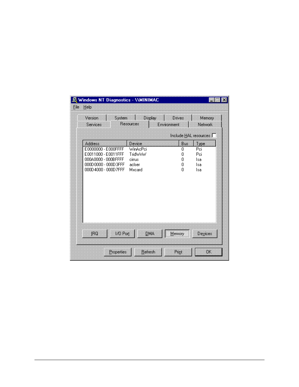 Windows nt diagnostics – memory allocation | Comtech EF Data MiniMac Installation ManualOperation Manual Operation Manual User Manual | Page 26 / 140