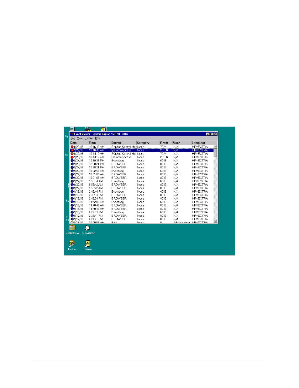 View the system log, A.4.8 view the system log | Comtech EF Data MiniMac Installation ManualOperation Manual Operation Manual User Manual | Page 40 / 140