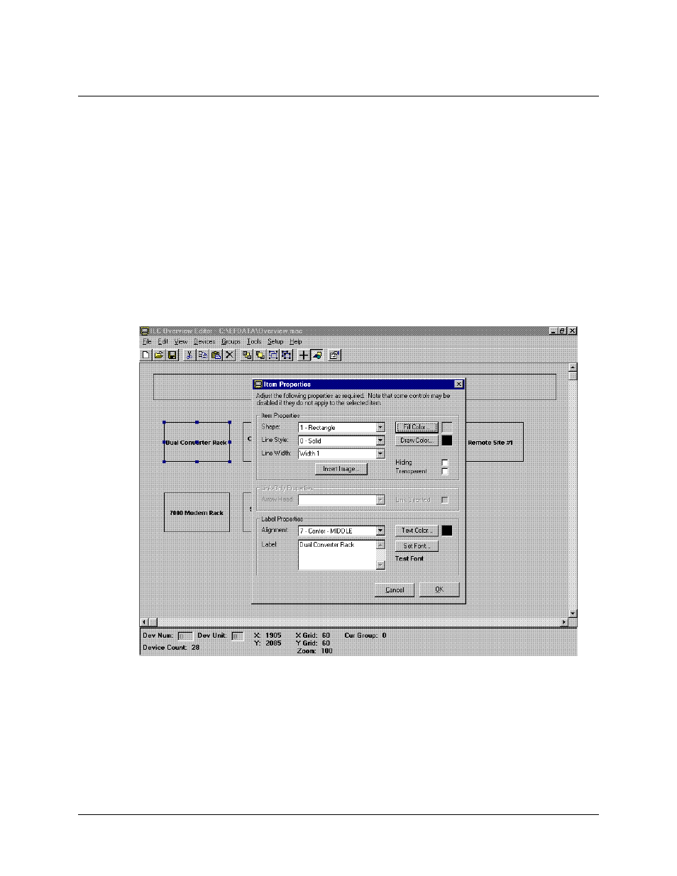 Editing item properties | Comtech EF Data MiniMac Installation ManualOperation Manual Operation Manual User Manual | Page 48 / 140