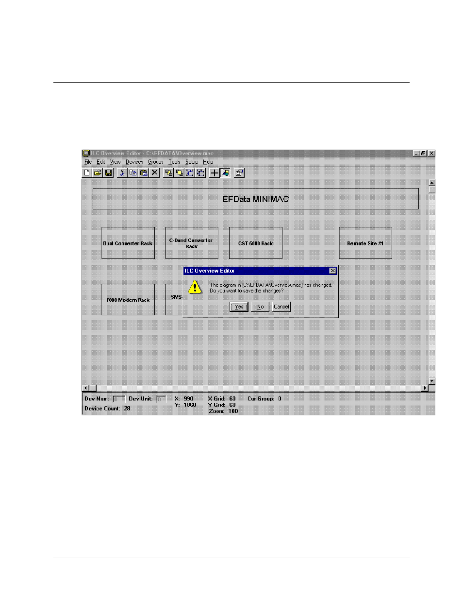 Saving changes to the overview.mac file, 5 saving changes to the overview.mac file | Comtech EF Data MiniMac Installation ManualOperation Manual Operation Manual User Manual | Page 55 / 140