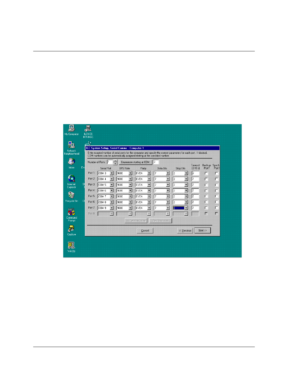 Setting up the comm ports | Comtech EF Data MiniMac Installation ManualOperation Manual Operation Manual User Manual | Page 59 / 140