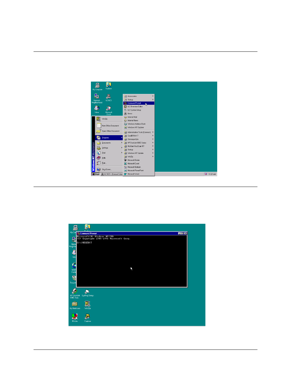 Path to command prompt, Opening the registry editor | Comtech EF Data MiniMac Installation ManualOperation Manual Operation Manual User Manual | Page 74 / 140