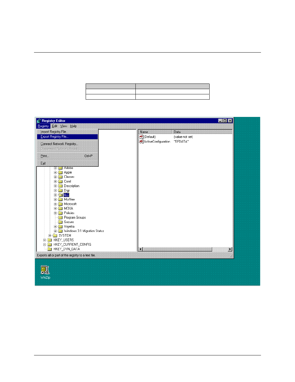 Exporting a registry file, 4 exporting a registry file | Comtech EF Data MiniMac Installation ManualOperation Manual Operation Manual User Manual | Page 79 / 140