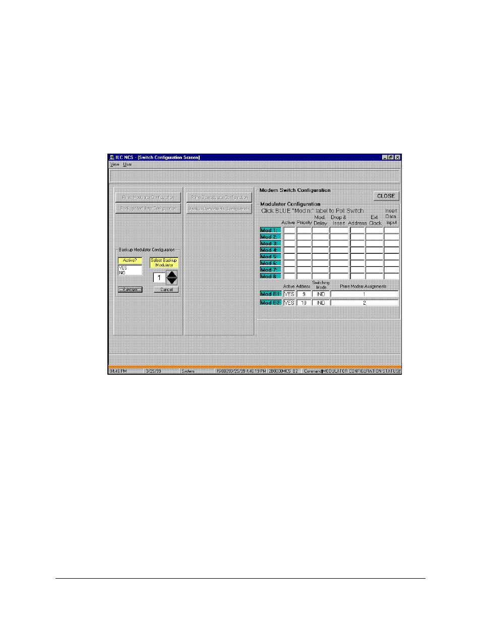 Back up modulator configuration, 1 back up modulator configuration | Comtech EF Data MiniMAC Operation ManualOperation Manual Operation Manual User Manual | Page 100 / 216