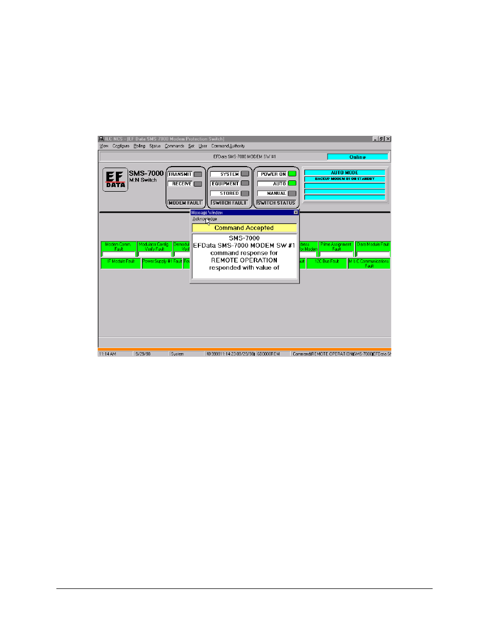 Acknowledge command accepted response, 2 acknowledge command accepted response | Comtech EF Data MiniMAC Operation ManualOperation Manual Operation Manual User Manual | Page 117 / 216