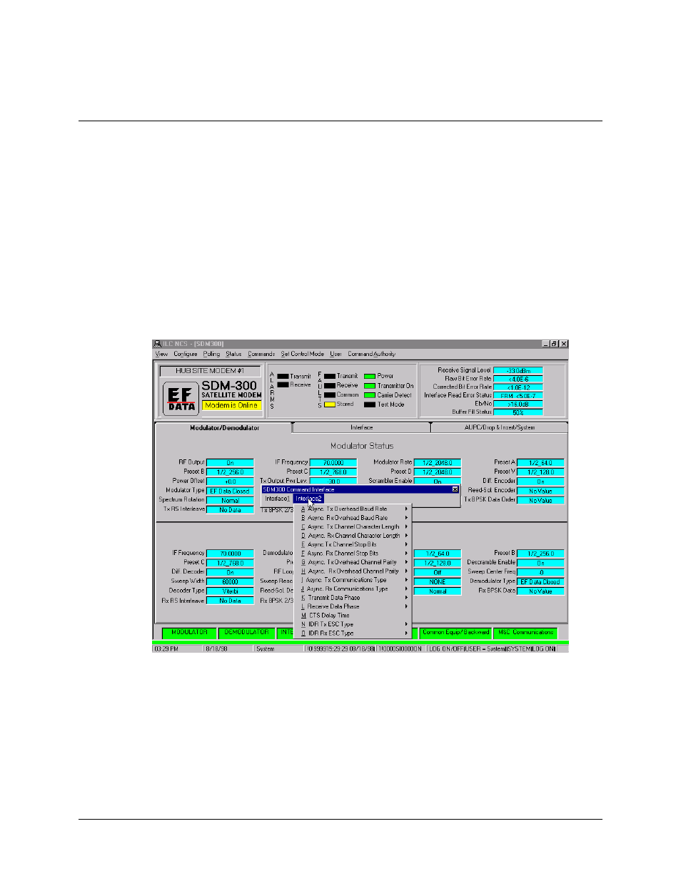 Interface2 – commands | Comtech EF Data MiniMAC Operation ManualOperation Manual Operation Manual User Manual | Page 147 / 216