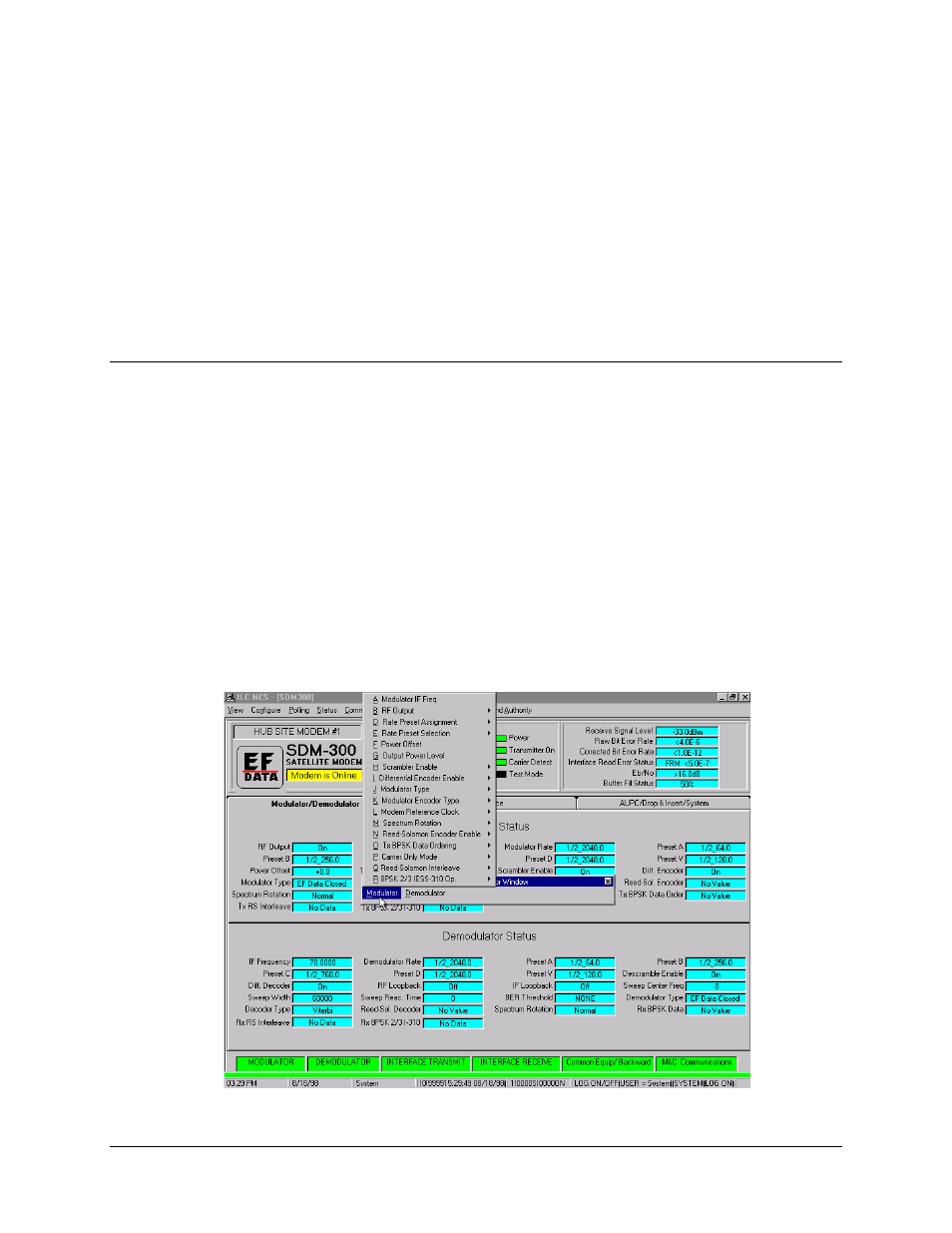 Modulator/demodulator commands, Modulator commands | Comtech EF Data MiniMAC Operation ManualOperation Manual Operation Manual User Manual | Page 148 / 216