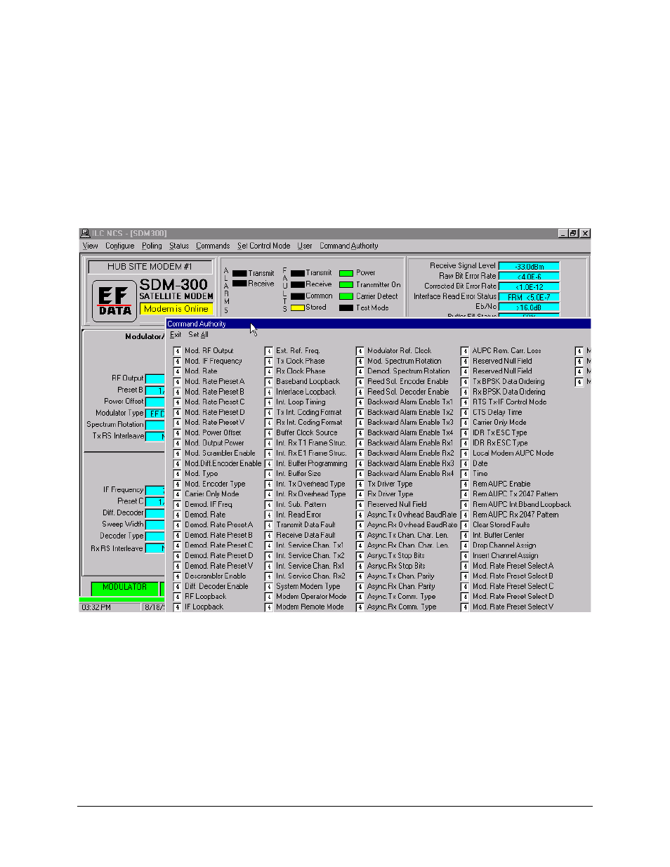 Command authority window, 2 command authority window | Comtech EF Data MiniMAC Operation ManualOperation Manual Operation Manual User Manual | Page 156 / 216