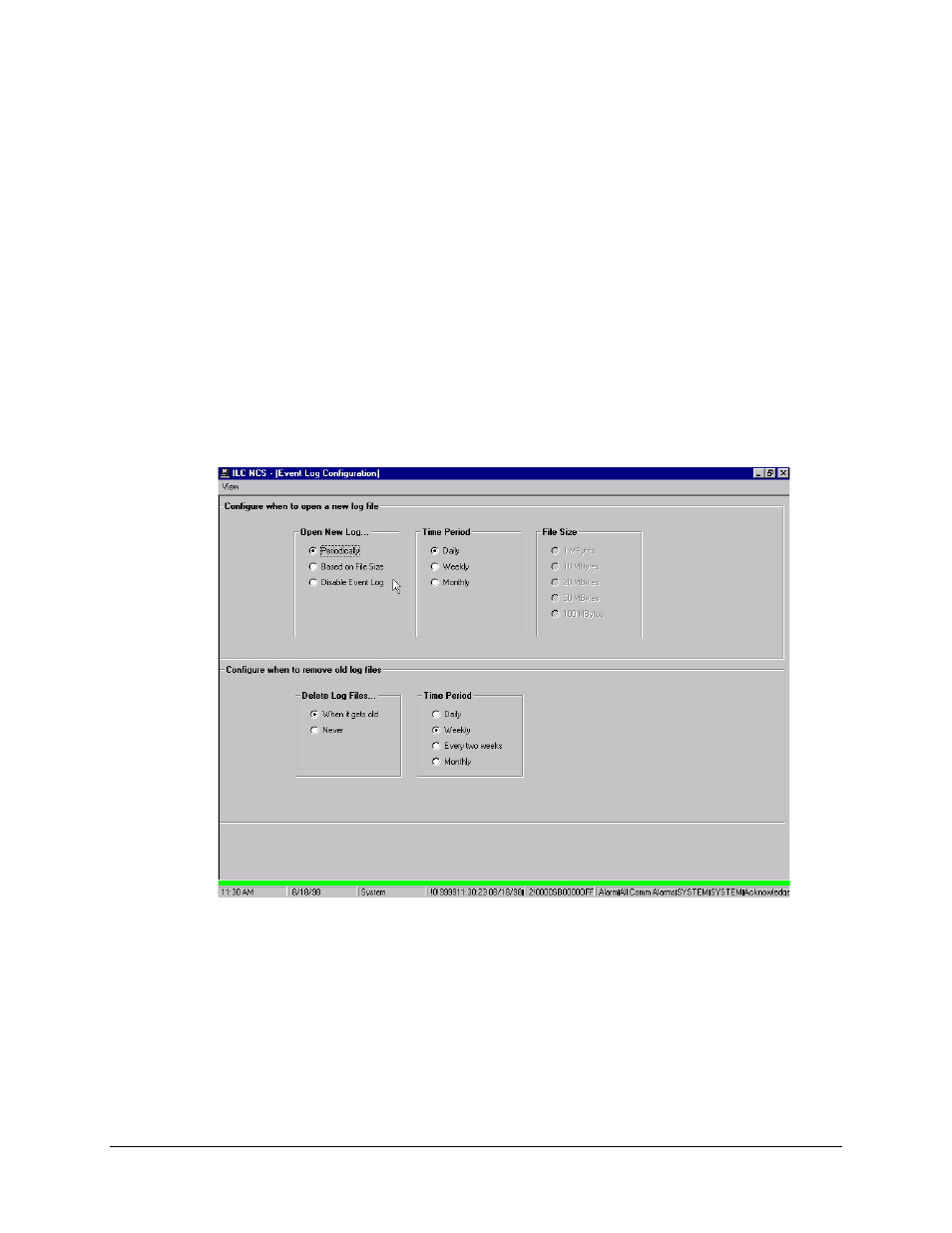 Logging ˚ setting up the log configuration | Comtech EF Data MiniMAC Operation ManualOperation Manual Operation Manual User Manual | Page 158 / 216