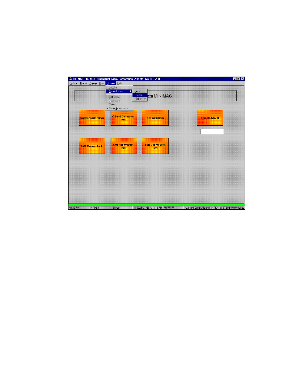Delete labels, 2 delete labels | Comtech EF Data MiniMAC Operation ManualOperation Manual Operation Manual User Manual | Page 163 / 216