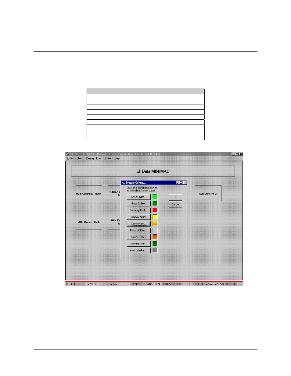 Options – system colors, 4 options – system colors | Comtech EF Data MiniMAC Operation ManualOperation Manual Operation Manual User Manual | Page 169 / 216