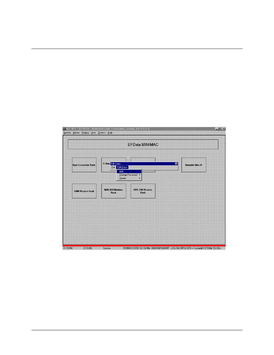 Edit users, Edit users – adding a user | Comtech EF Data MiniMAC Operation ManualOperation Manual Operation Manual User Manual | Page 174 / 216