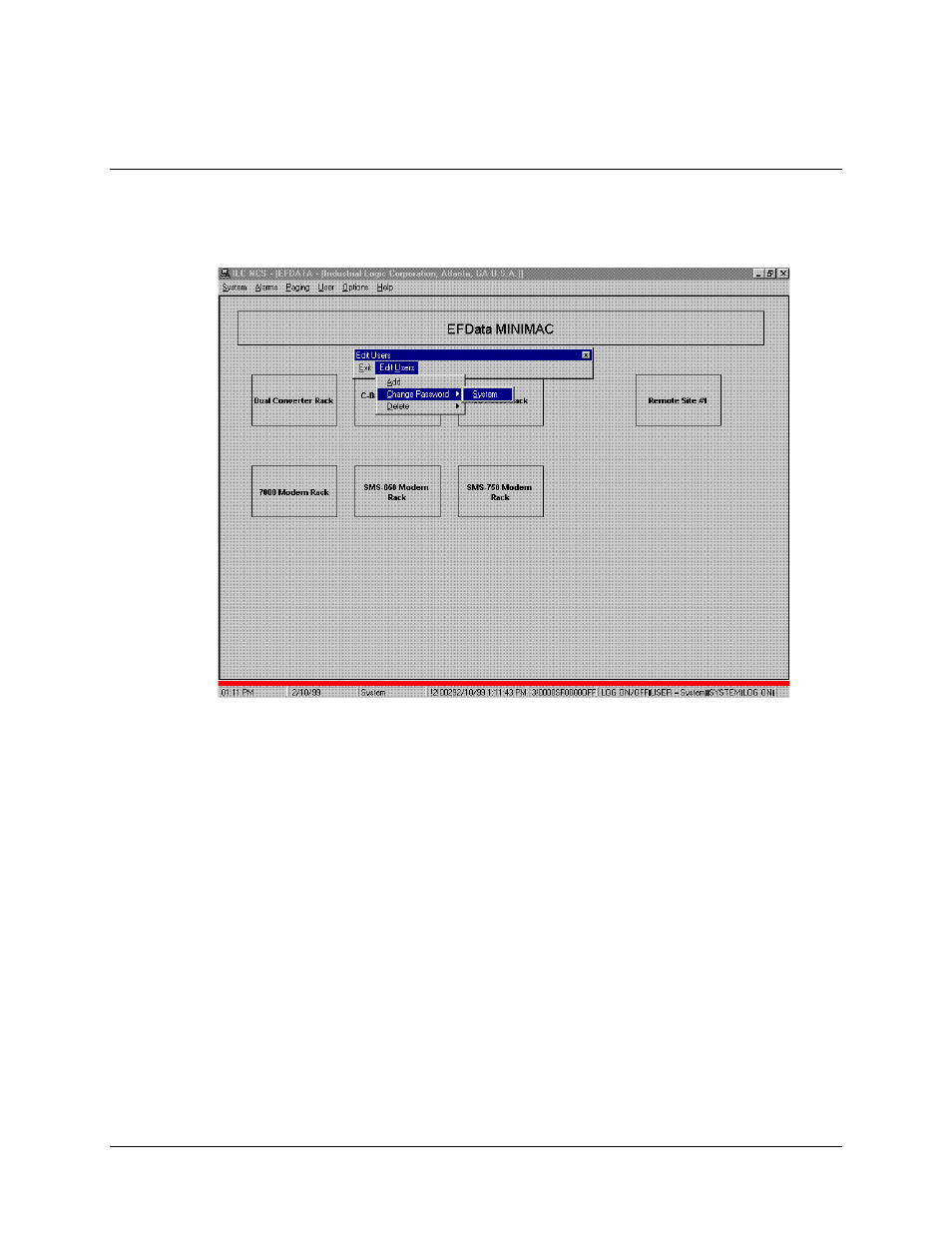 Change password, 3 change, Password | Comtech EF Data MiniMAC Operation ManualOperation Manual Operation Manual User Manual | Page 178 / 216