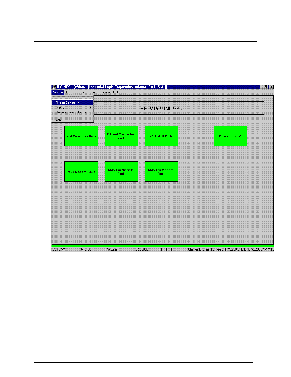 System-report generator, 1 system-report generator | Comtech EF Data MiniMAC Operation ManualOperation Manual Operation Manual User Manual | Page 192 / 216