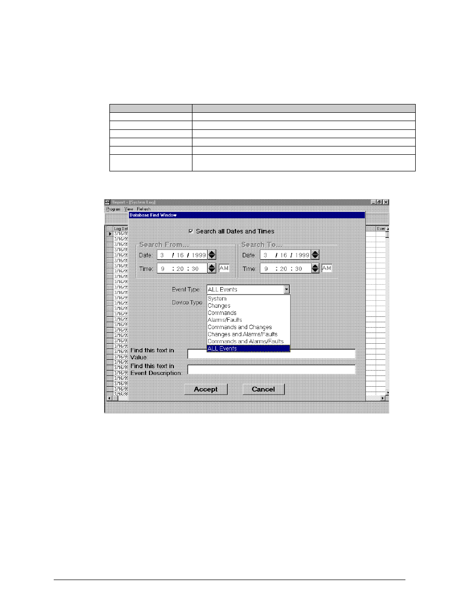 Filtering the log, 1 filtering the log | Comtech EF Data MiniMAC Operation ManualOperation Manual Operation Manual User Manual | Page 194 / 216