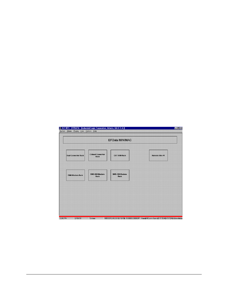 Minimac main screen | Comtech EF Data MiniMAC Operation ManualOperation Manual Operation Manual User Manual | Page 196 / 216