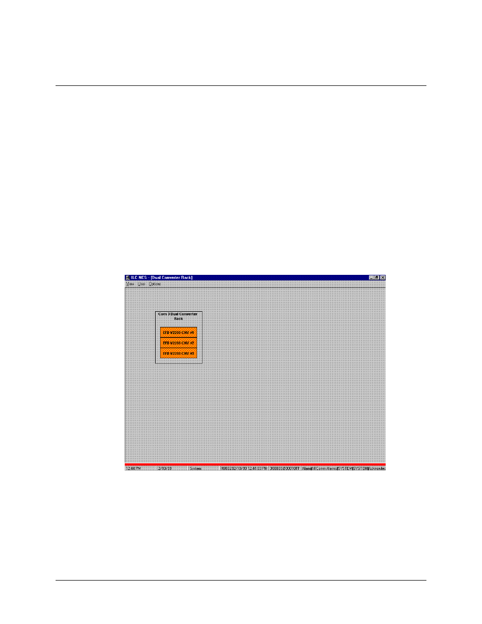 Viewing the rack groups, V2200 dual converter rack | Comtech EF Data MiniMAC Operation ManualOperation Manual Operation Manual User Manual | Page 197 / 216