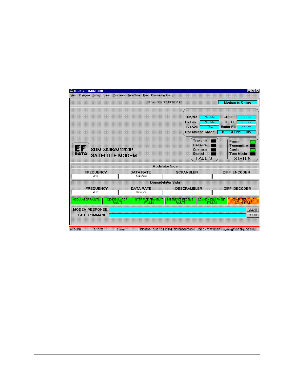 Sdm-309 satellite modem, 2 sdm-309 satellite modem | Comtech EF Data MiniMAC Operation ManualOperation Manual Operation Manual User Manual | Page 47 / 216