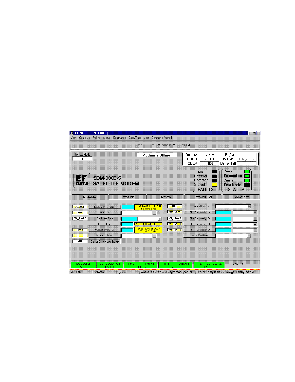 Sdm-308-5 satellite modem, Modulator commands | Comtech EF Data MiniMAC Operation ManualOperation Manual Operation Manual User Manual | Page 49 / 216