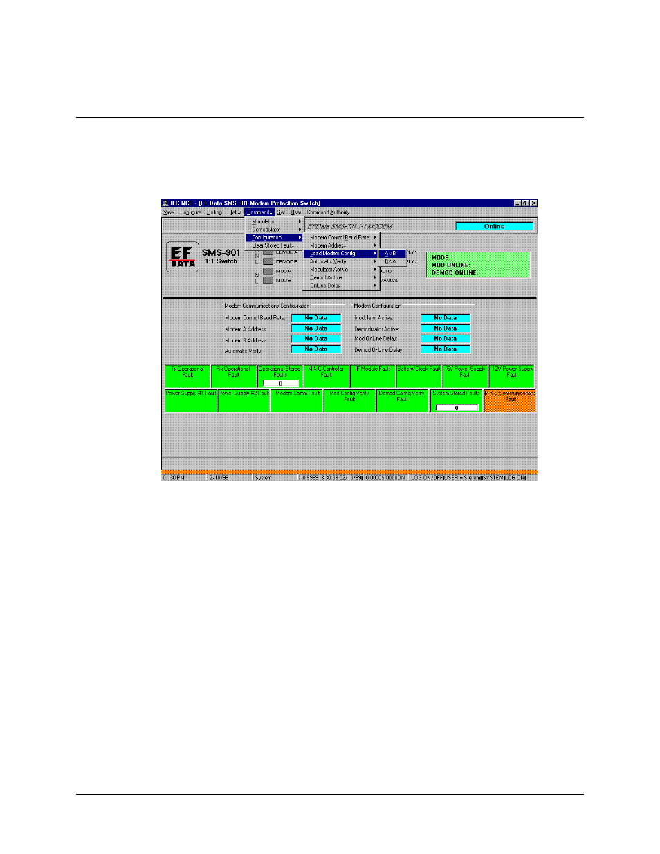 Load modem configuration commands, 3 load modem configuration commands | Comtech EF Data MiniMAC Operation ManualOperation Manual Operation Manual User Manual | Page 63 / 216