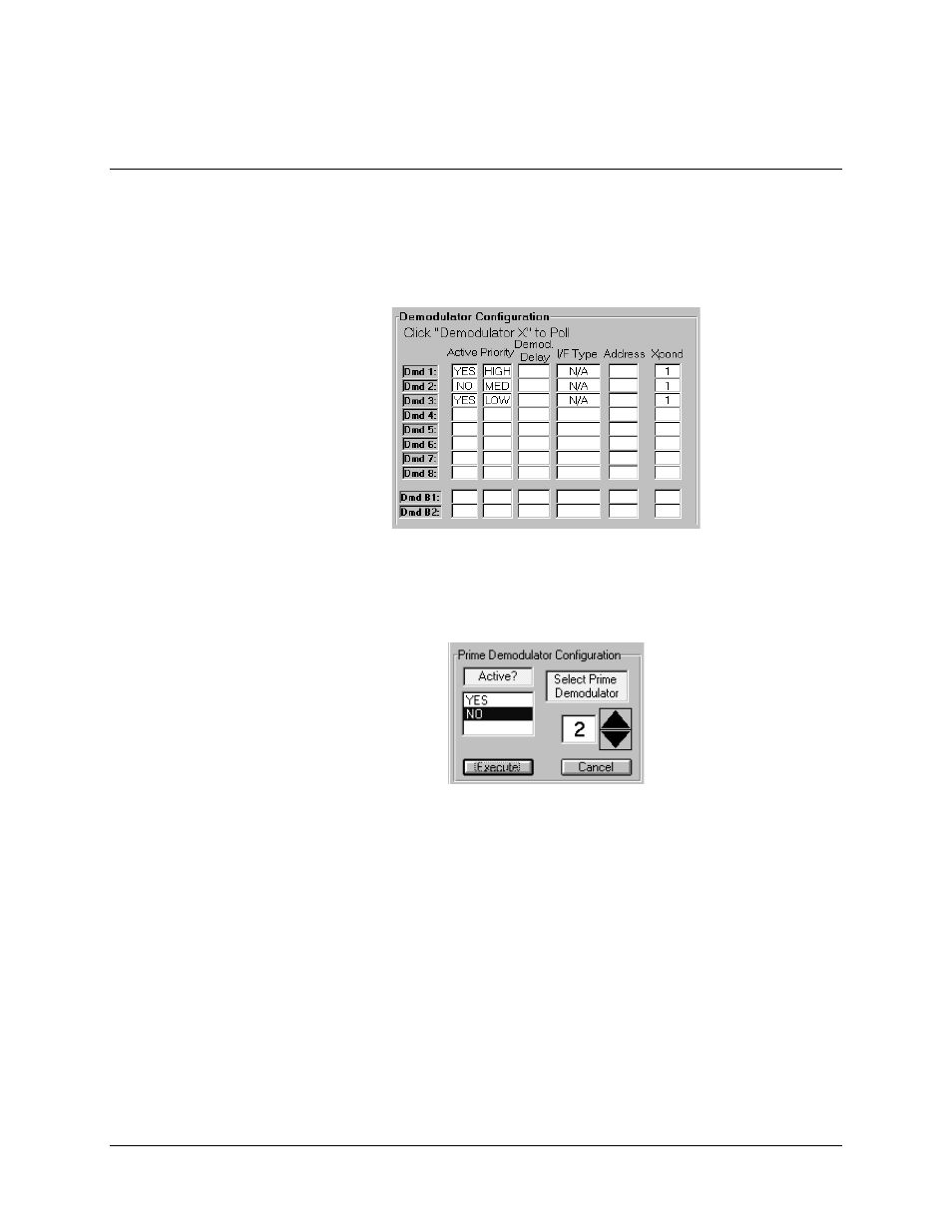 Demodulator transponder commands, 2 demodulator transponder commands | Comtech EF Data MiniMAC Operation ManualOperation Manual Operation Manual User Manual | Page 68 / 216