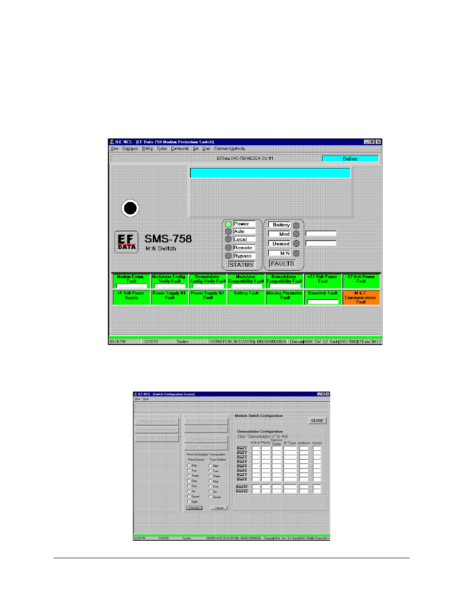 Sms-758 modem protection switch, 4 sms-758 modem protection switch | Comtech EF Data MiniMAC Operation ManualOperation Manual Operation Manual User Manual | Page 69 / 216