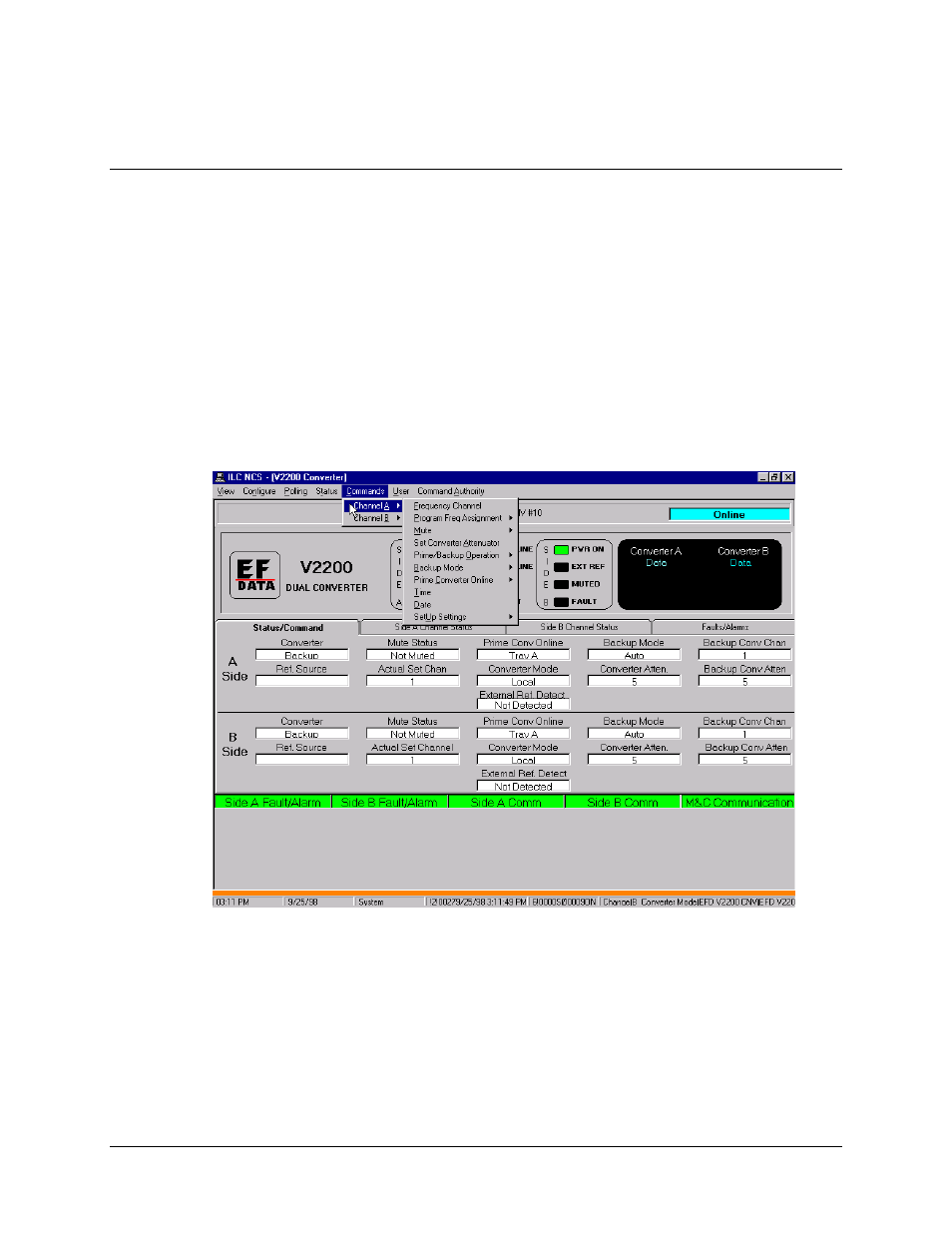 V2200 dual converter commands | Comtech EF Data MiniMAC Operation ManualOperation Manual Operation Manual User Manual | Page 81 / 216