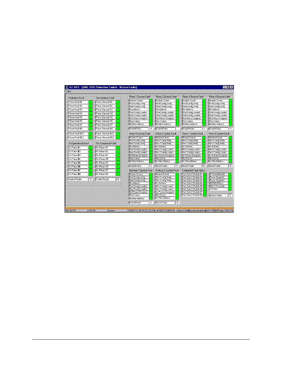 View – modem faults, 2 view – modem faults | Comtech EF Data MiniMAC Operation ManualOperation Manual Operation Manual User Manual | Page 87 / 216