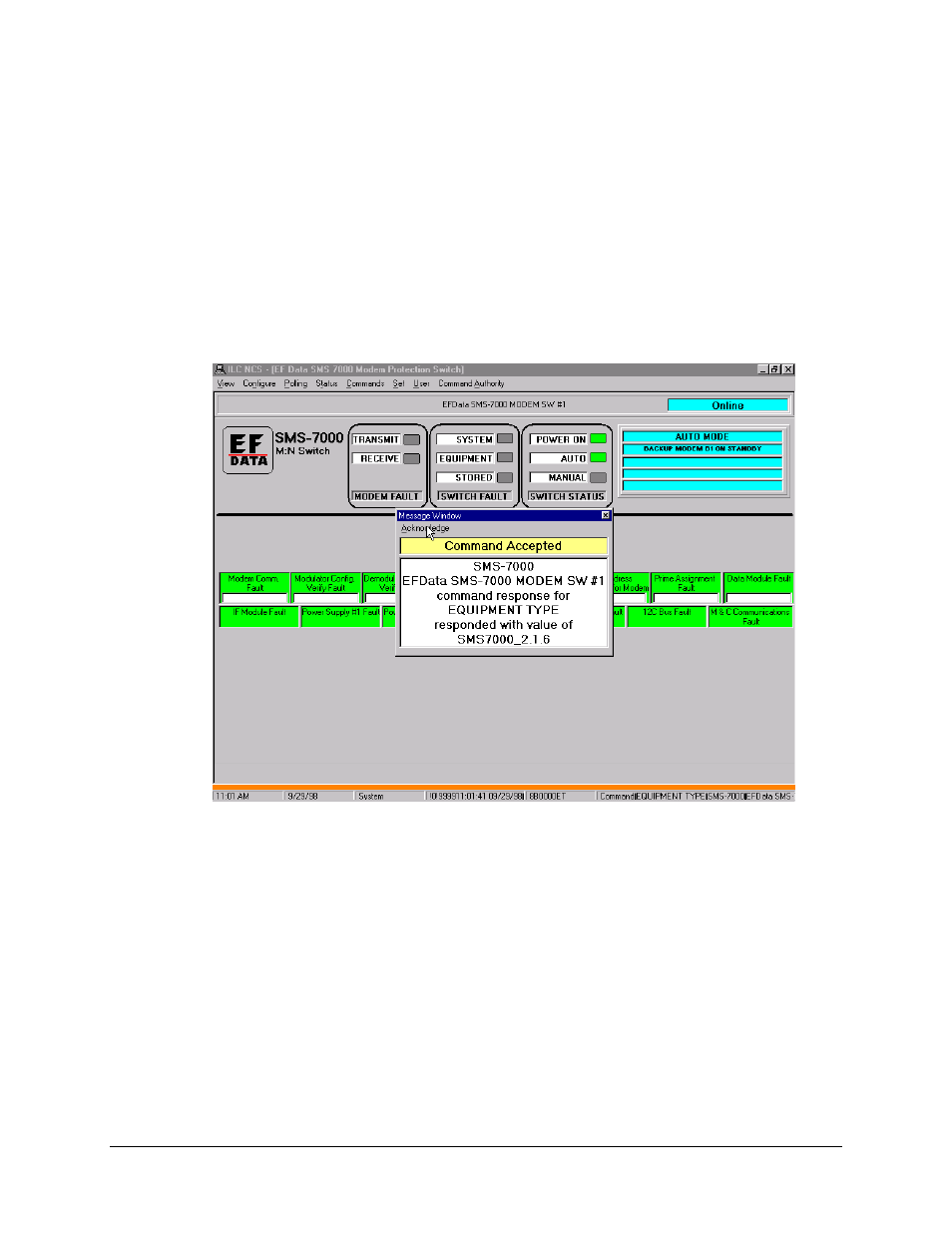 Status response acknowledgment | Comtech EF Data MiniMAC Operation ManualOperation Manual Operation Manual User Manual | Page 92 / 216