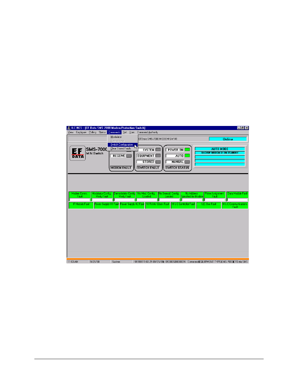 Commands – switch configuration, 3 commands – switch configuration | Comtech EF Data MiniMAC Operation ManualOperation Manual Operation Manual User Manual | Page 96 / 216