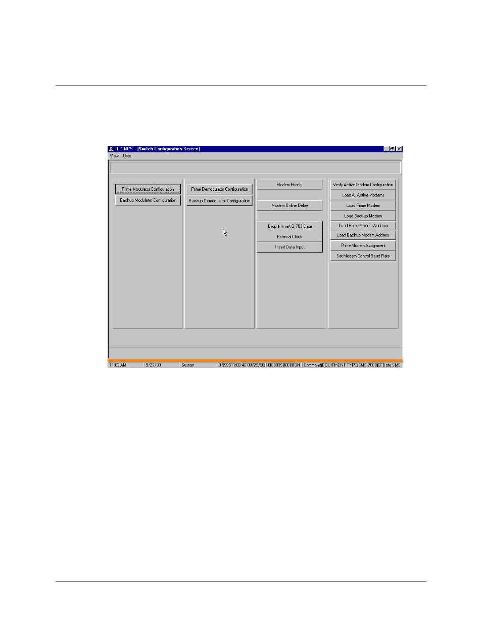 Switch configuration screen | Comtech EF Data MiniMAC Operation ManualOperation Manual Operation Manual User Manual | Page 97 / 216