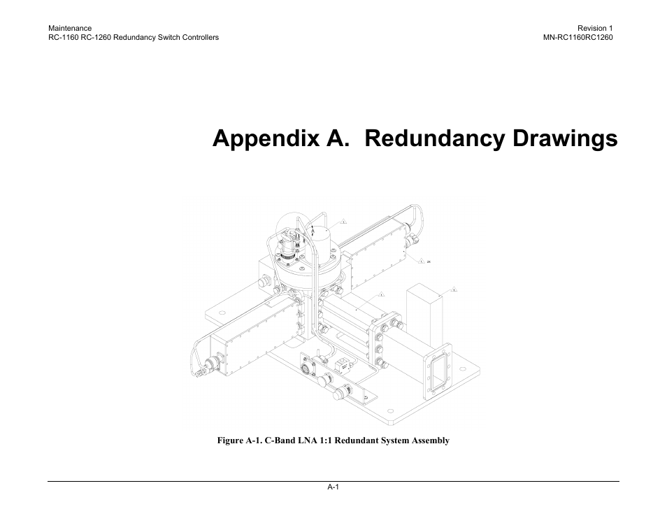Appendix a. redundancy drawings | Comtech EF Data RC-1160 User Manual | Page 41 / 68